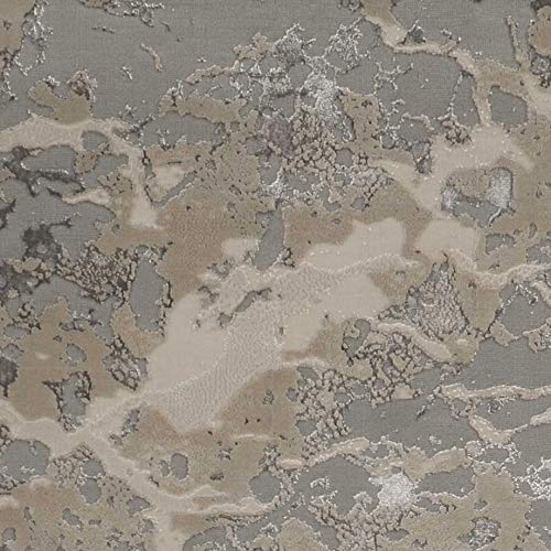 HomeRoots Decor 3'3-inch x 4'11-inch Polyester Sand Grey Area Rug