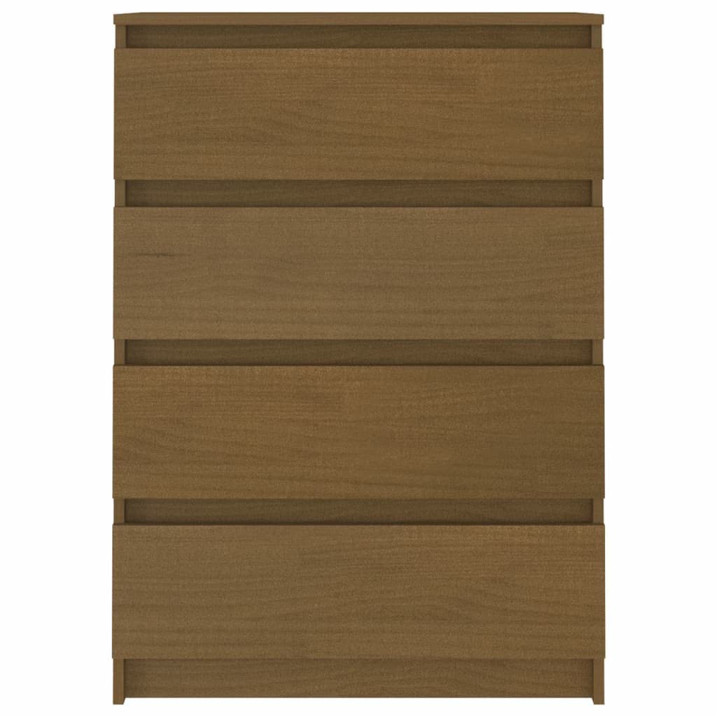 vidaXL Side Cabinet Honey Brown 23.6&quot;x14.2&quot;x33.1&quot; Solid Pinewood