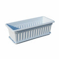 MERISHOPP Reusable Vegetable Planter Box LongLasting Balcony Planter Easy to Clean ABS Flower Pot Lightweight for Outdoor, Blue