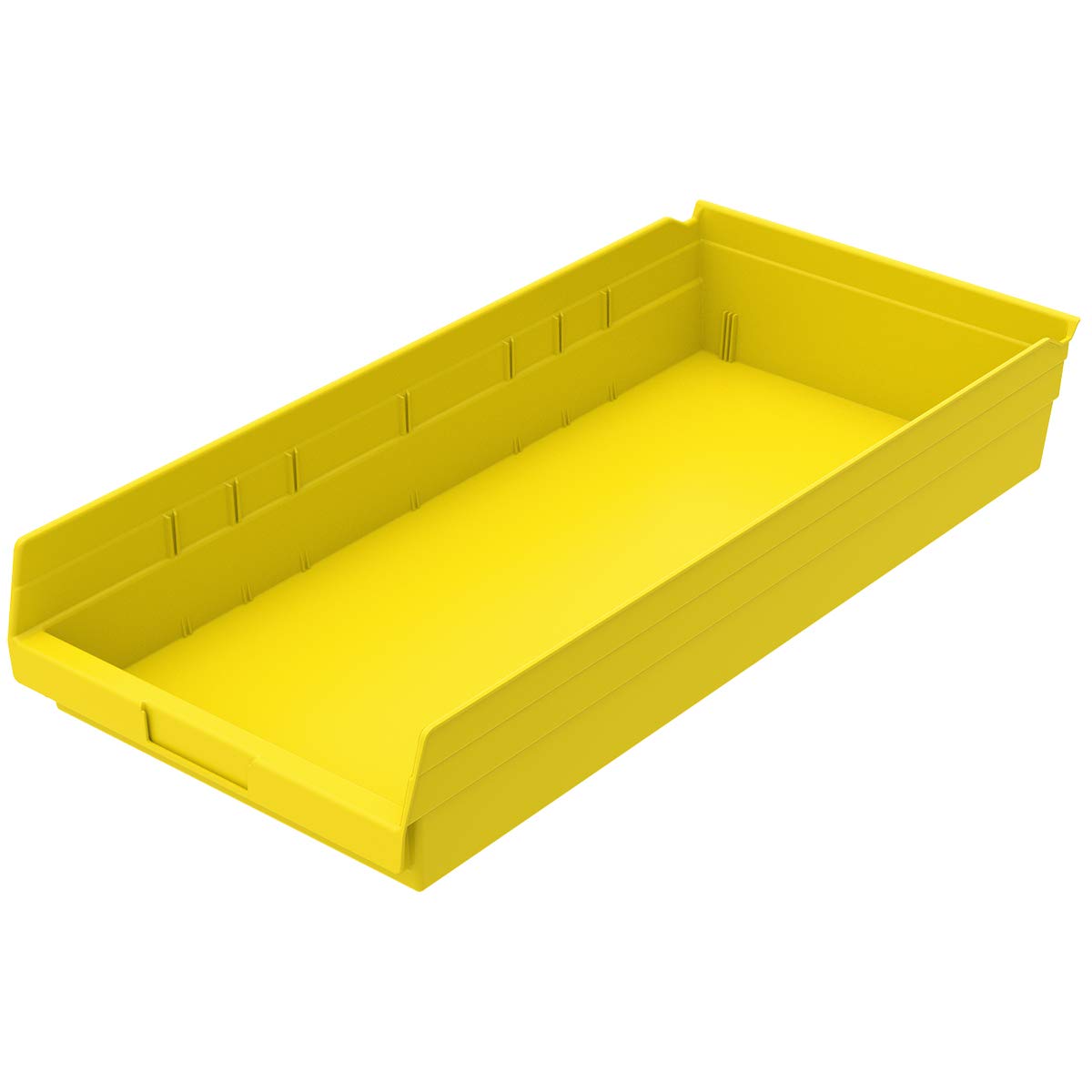 Akro-Mils 30174 Plastic Nesting Shelf Bin Box, (24-Inch X 11-Inch X 4-Inch), Yellow, (6-Pack)