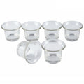 Clear Chunky Glass Lip Votive Candle Holders Tealight Votive Cups for Wedding Proposal, Spa, Aromatherapy, Meditation, 6 Counts 