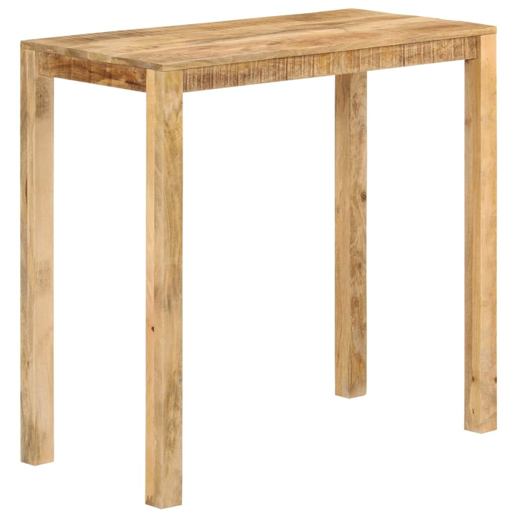 vidaXL Solid Mango Wood Bar Table - Rustic Farmhouse Style Pub Table with Sturdy Frame - 44.1&quot;x21.7&quot;x42.5&quot; - Perfect for Dining Room or Kitchen.