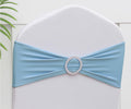 Gankar Baby Blue Chair Sashes 100 Pack, Baby Blue Chair Bows Sashes, Baby Blue Chair Sashes For Wedding, Sashes For Chair Covers
