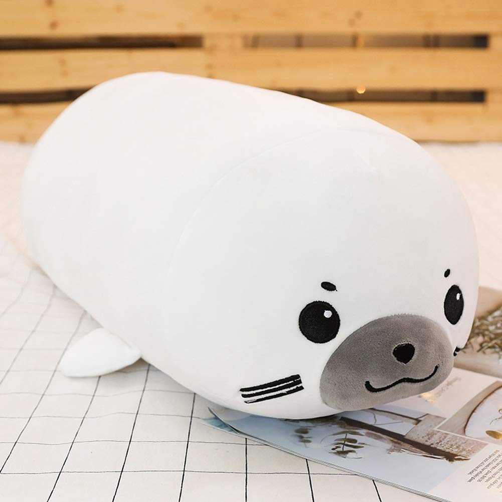 Seal Plush Pillow, Soft Seal Stuffed Animal Toy Cute Plush Animal Hugging Pillow Gifts For Kids Birthday,Christmas,Valentine 23.