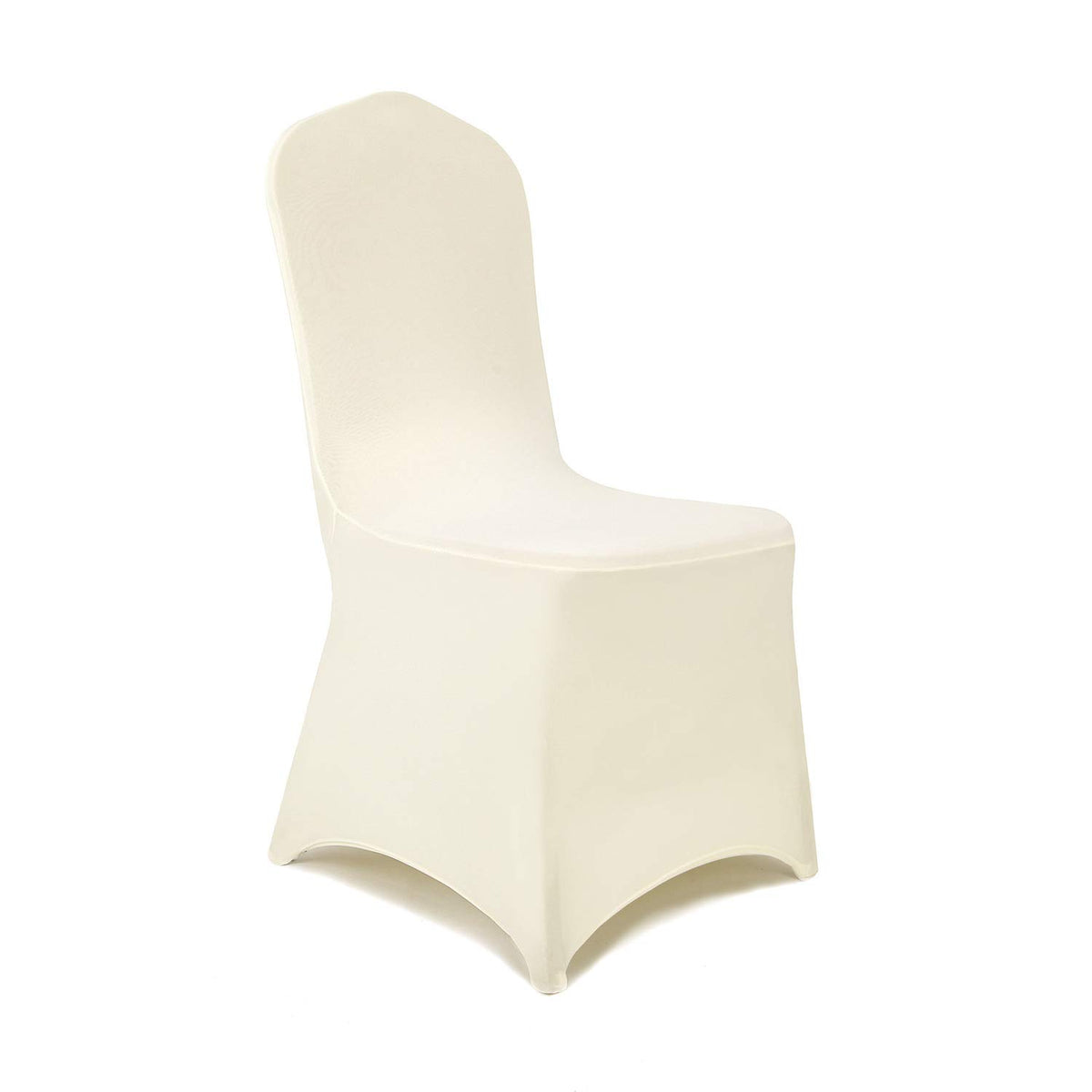 Peomeise 6Pcs Stretch Spandex Chair Cover For Wedding Party Dining Banquet Event (Ivory, 6)