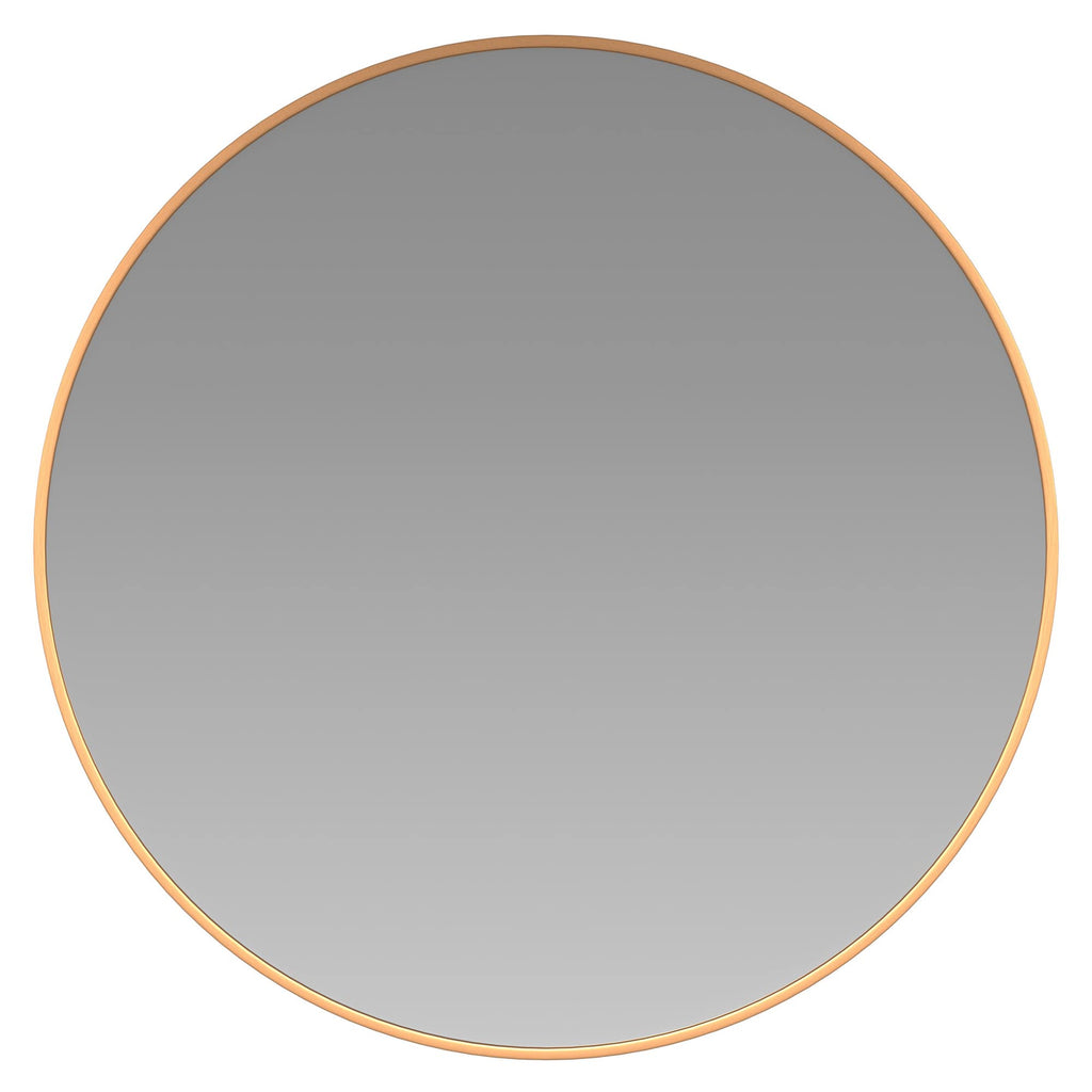Flash Furniture Julianne Large Round Wall Mirror - Gold Circle Accent Mirror - 24" Vanity Mirror - For Bathroom, Vanity, Entryway, Dining Room, & Living Room