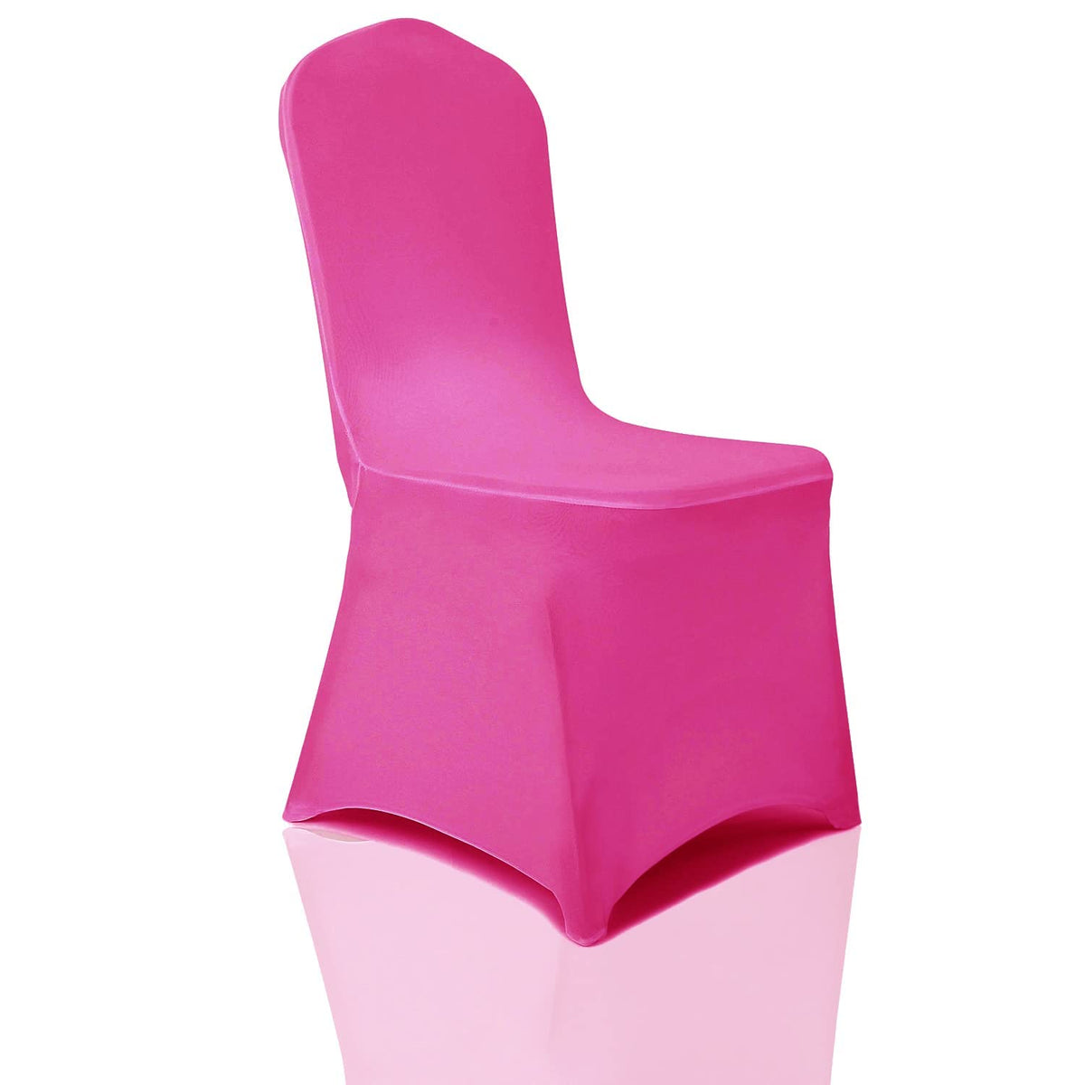 Bricia 6 Pcs Fuchsia Stretch Spandex Chair Slipcovers, Dining Room Chair Covers Stretch Chair Slipcovers Protector For Wedding,