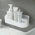 SUNFICON Adhesive Shower Caddy Wall Mounted Bathroom Shelf Organizer Storage Rack No Drilling Shower Shelf Bath Essentials Shamp