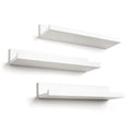 Americanflat 14'' White Floating Shelves for Wall Set of 3 - Engineered Wood Shelves for Wall Storage - Floating Shelves for Bed