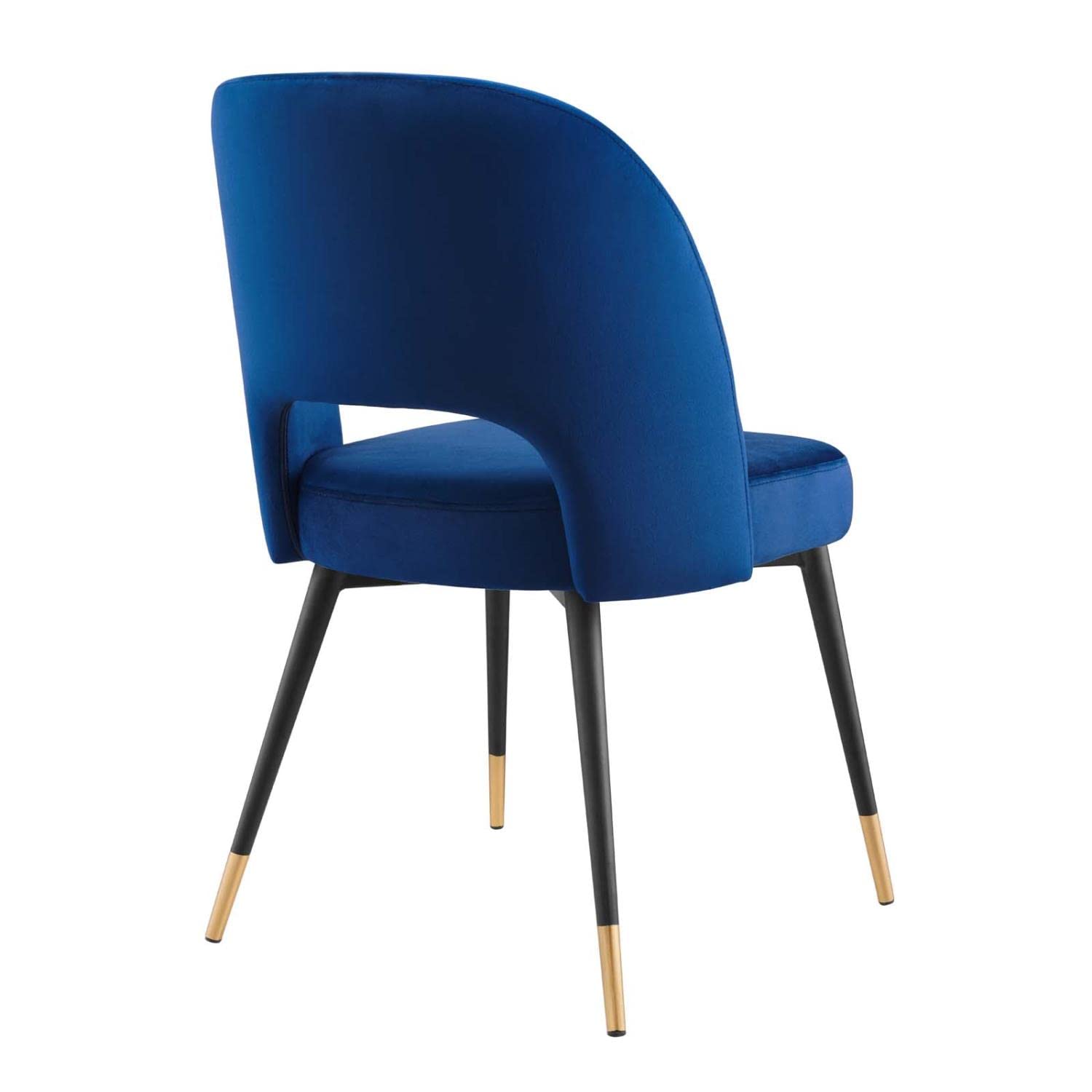 Modway Rouse Upholstered Velvet Side, 1 Pc - Dining Chair, Navy