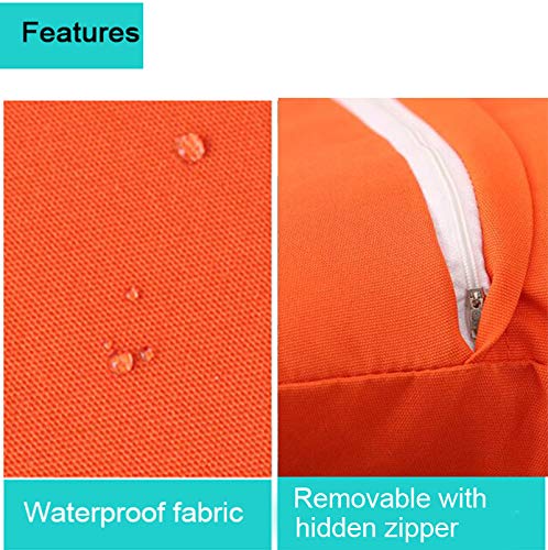 Augld 2Pack Outdoor/Indoor Throw Pillow Cover, Waterproof Solid Pillow Case Aqua 20'X20'