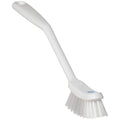 Vikan - Fine Dish Brush - Heavy-Duty, Narrow, Slip-Resistant Cleaning Brush, Polypropylene, Polyester Bristle, 11 Inch, White, (