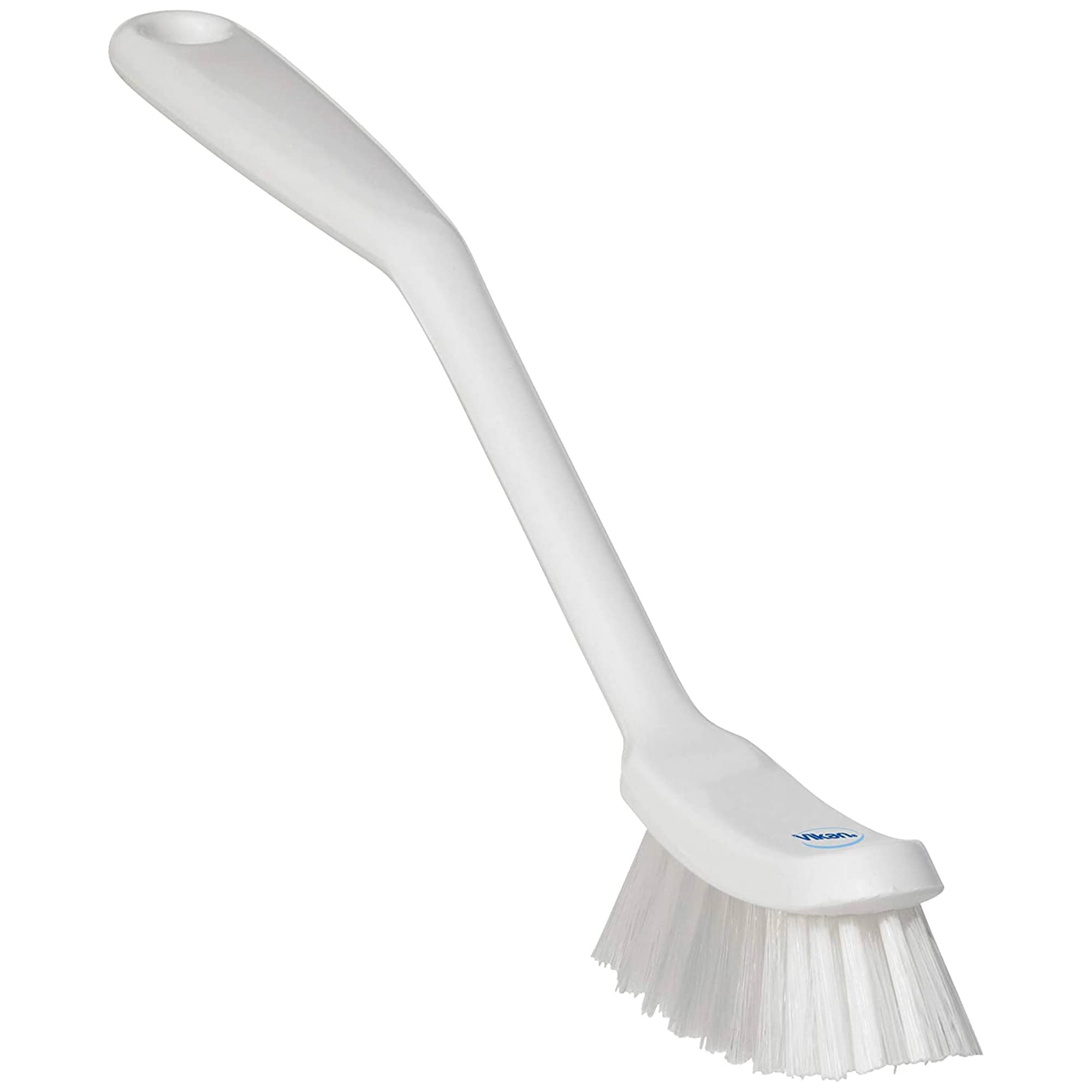 Vikan - Fine Dish Brush - Heavy-Duty, Narrow, Slip-Resistant Cleaning Brush, Polypropylene, Polyester Bristle, 11 Inch, White, (