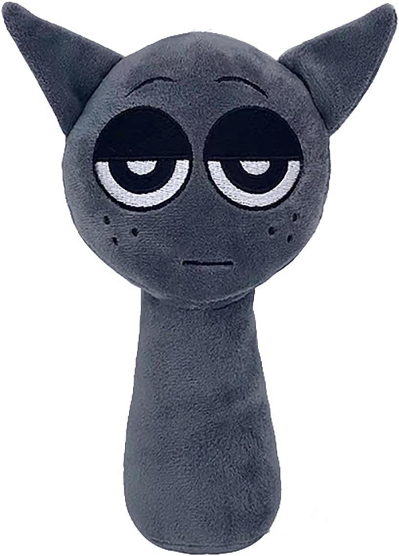 Sprunki Plush,10In Sprunki Game Plush, Realistic Cute Soft Stuffed Animal Doll Pillos Game Fans Boy Girl Kids(Gray)