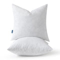 Miulee Pillow Inserts 18X18 Inch Set Of 2, Polycotton Mix Feather Throw Pillow Inserts, 18 Inch Square Decorative Couch And Sofa