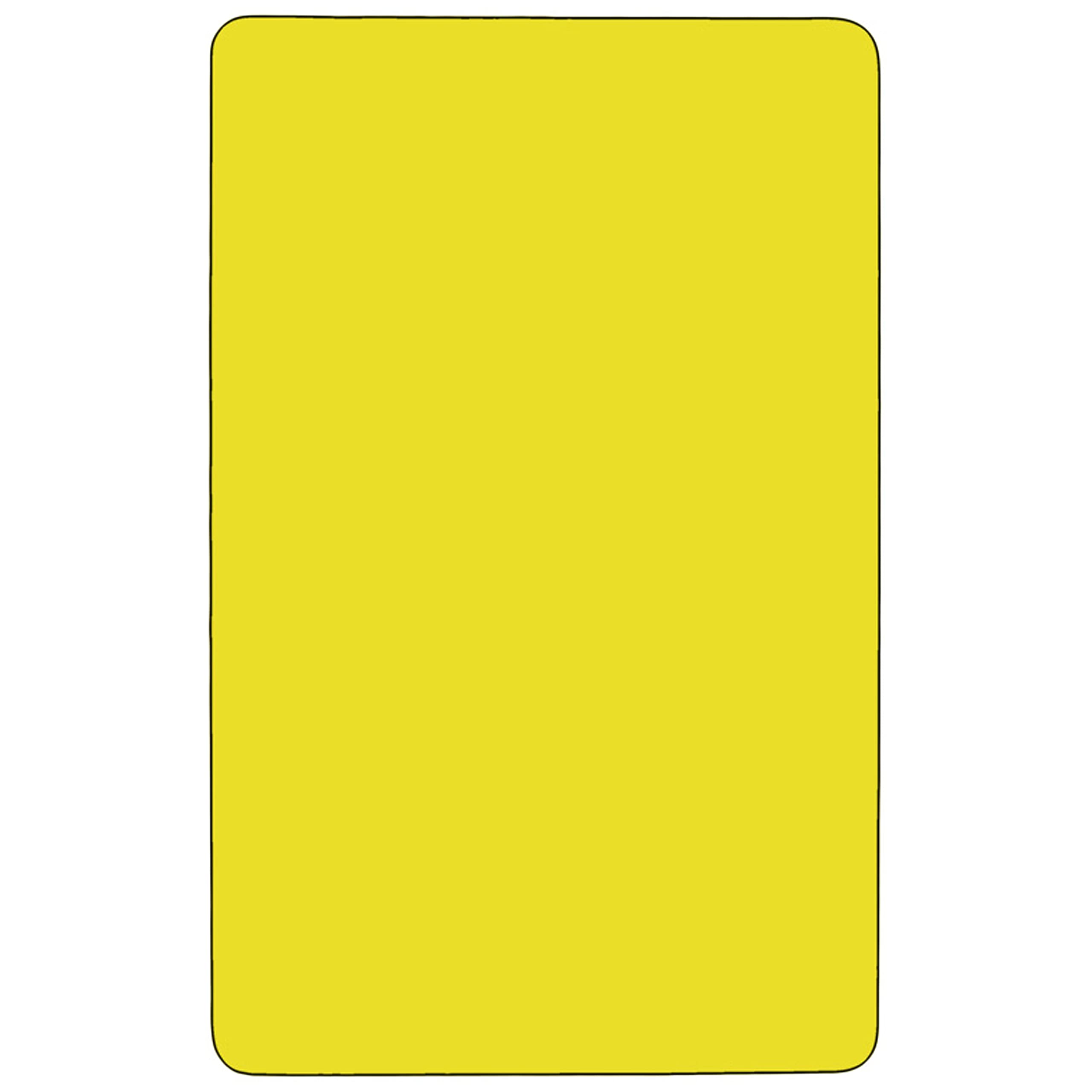 Flash Furniture 30''W x 60''L Rectangular Yellow HP Laminate Activity Table - Height Adjustable Short Legs