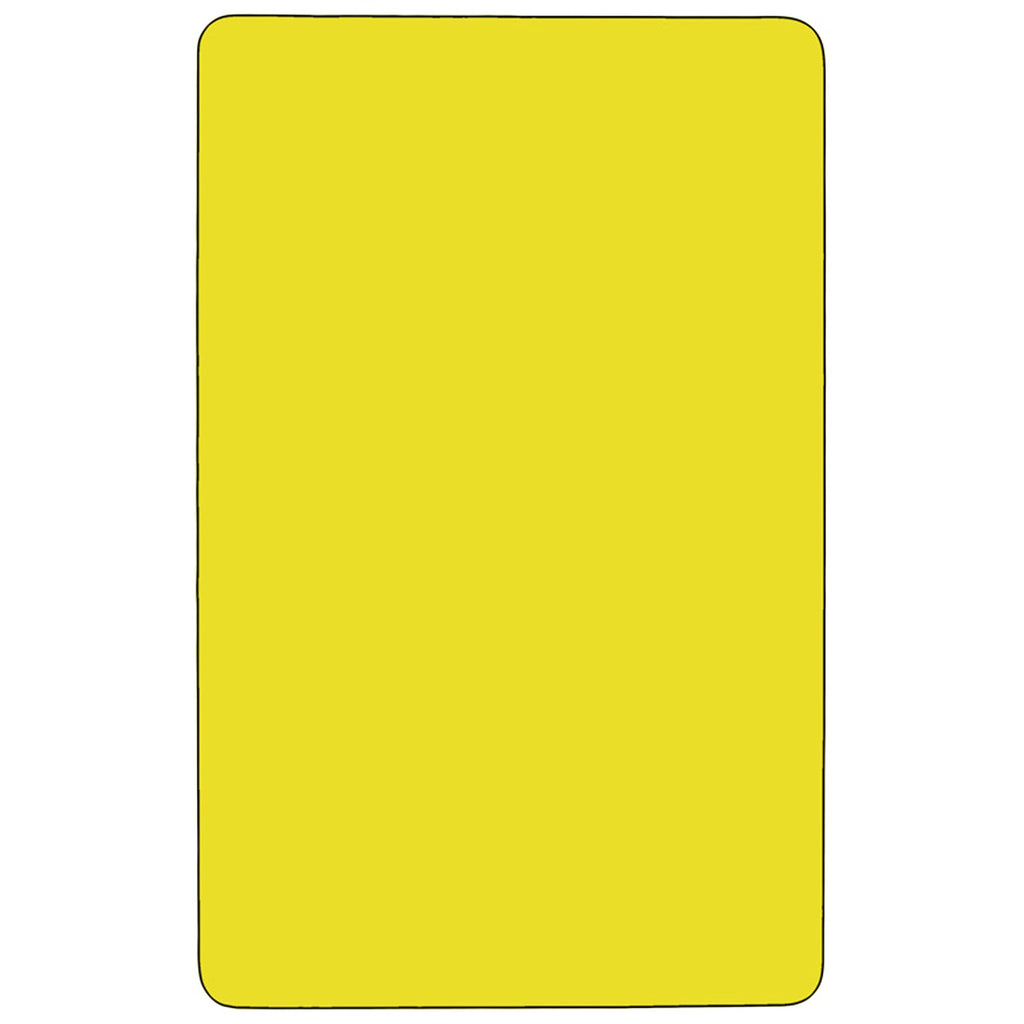 Flash Furniture 24x48 Yellow Activity table, 24" W x 48" D x 30.25" H