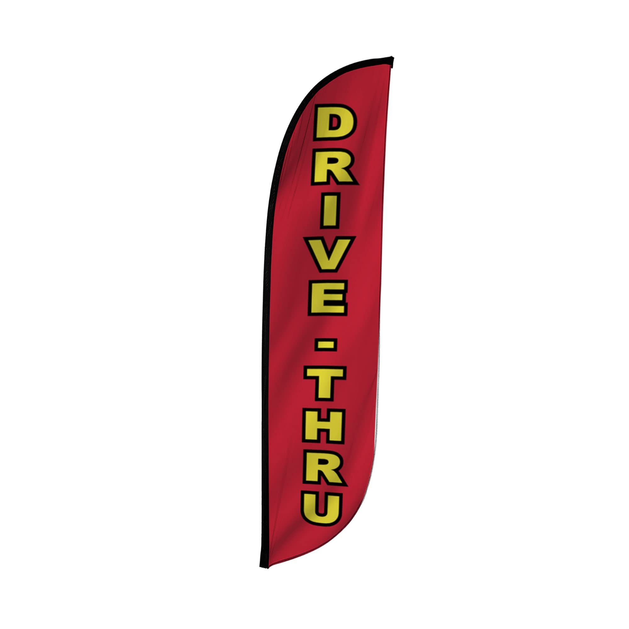 Lookourway Feather Flag - 12Ft Tall Advertising Flag Banner For Business And Events Promotion - Flag Only - Drive-Thru Feather F