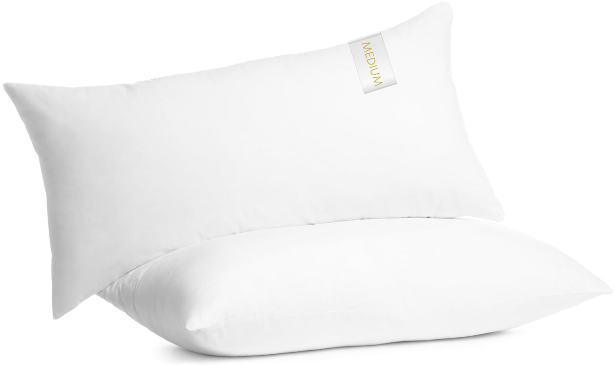 Digital Decor Set Of 2 100% Cotton Hotel Pillows - Made In Usa Hypoallergenic Pillows With Down Alternative Fiber Fill For Side