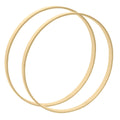 Worown 2pcs 12 Inch Wooden Bamboo Floral Hoops Wreath Rings for Making Wedding Wreath Decor and Wall Hanging craft