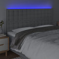Vidaxl Led Headboard Home Indoor Bedroom Bed Accessory Upholstered Bed Header Furniture With Led Light Gray 78.7"X2"X46.5"/50.4" Fabric