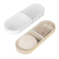 Adorila 2 Pack Travel Cotton Swab Qtip Holder,Plastic Container Dispenser Box with 2 Silicone Rubber Bands, Portable Cotton Swab