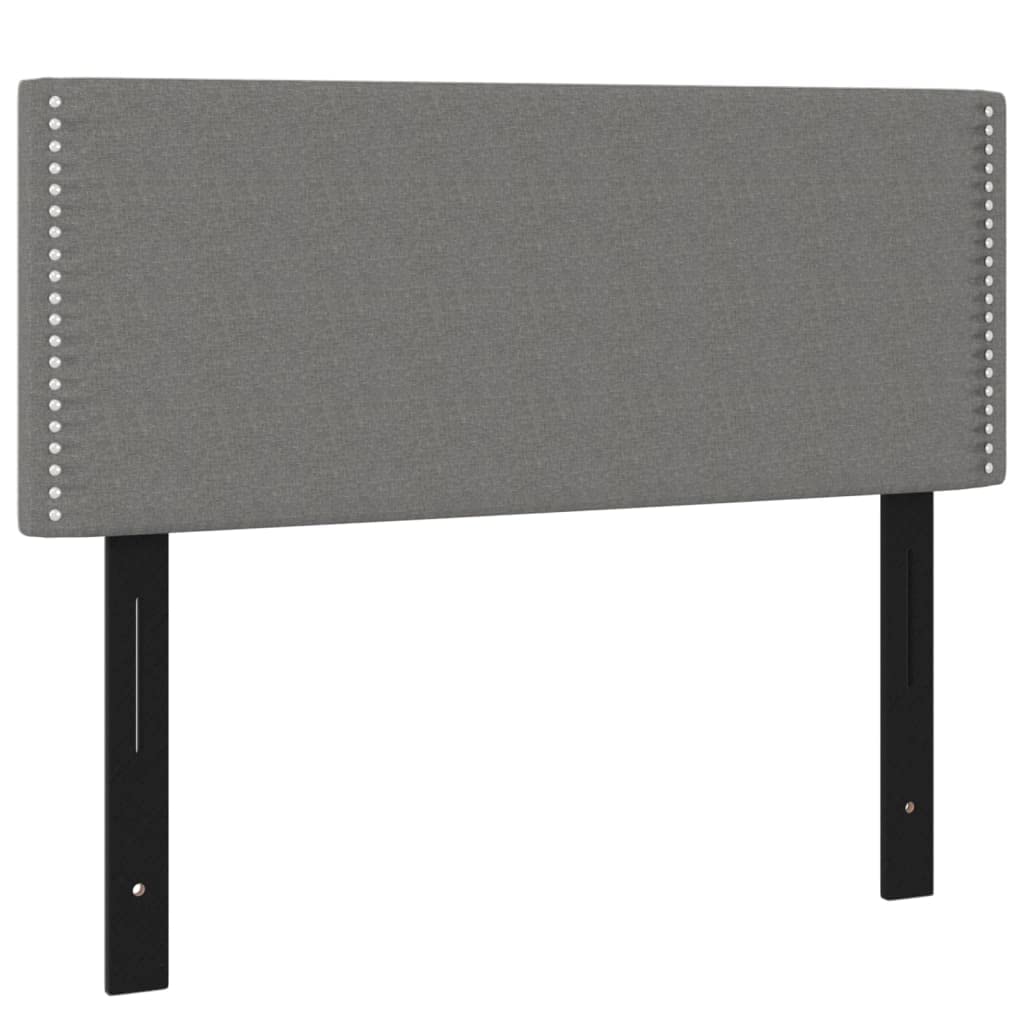 Vidaxl Fabric Headboard For Beds, Solid Larch Wood And Engineered Wood Construction, Foam-Filled, Elegant Dark Gray Finish, 39.4"X2"X30.7"/34.6"