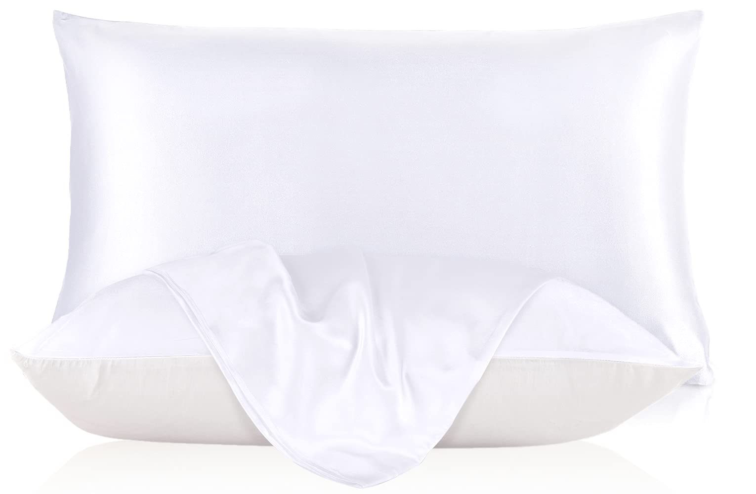 Lilysilk 19Mm Silk Mulberry Pillowcase For Hair With Cotton Underside King 20X36 Inch White 1Pc