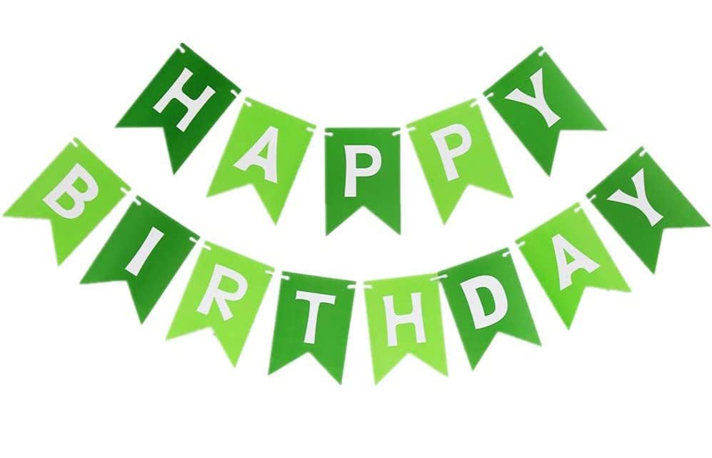 atorakushon Green and Gold Happy Birthday Banner Decoration For Boys Girls Boyfriend Girlfriend Cuple Kids Birthday Celebrations