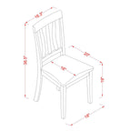 East West Furniture ANC-BLK-LC Antique Dining Room Chairs - Faux Leather Upholstered Wooden Chairs, Set of 2, Black & Cherry