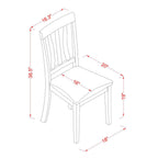 East West Furniture ANC-OAK-C Antique Dining Chairs - Linen Fabric Upholstered Wooden Chairs, Set of 2, Oak
