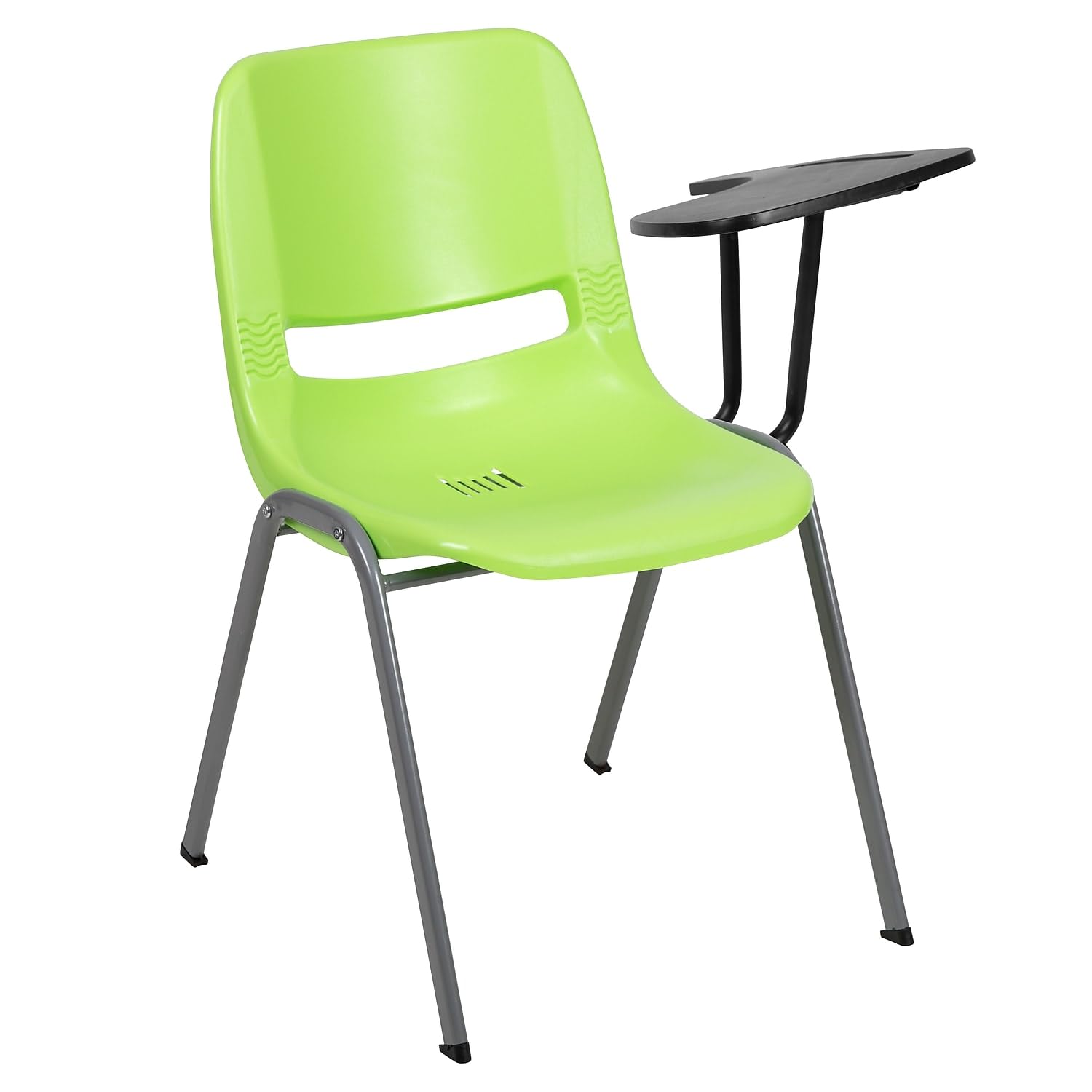 Flash Furniture Hercules Series 880 Lb. Capacity Green Ergonomic Shell Stack Chair With Gray Frame (Pack Of 1)