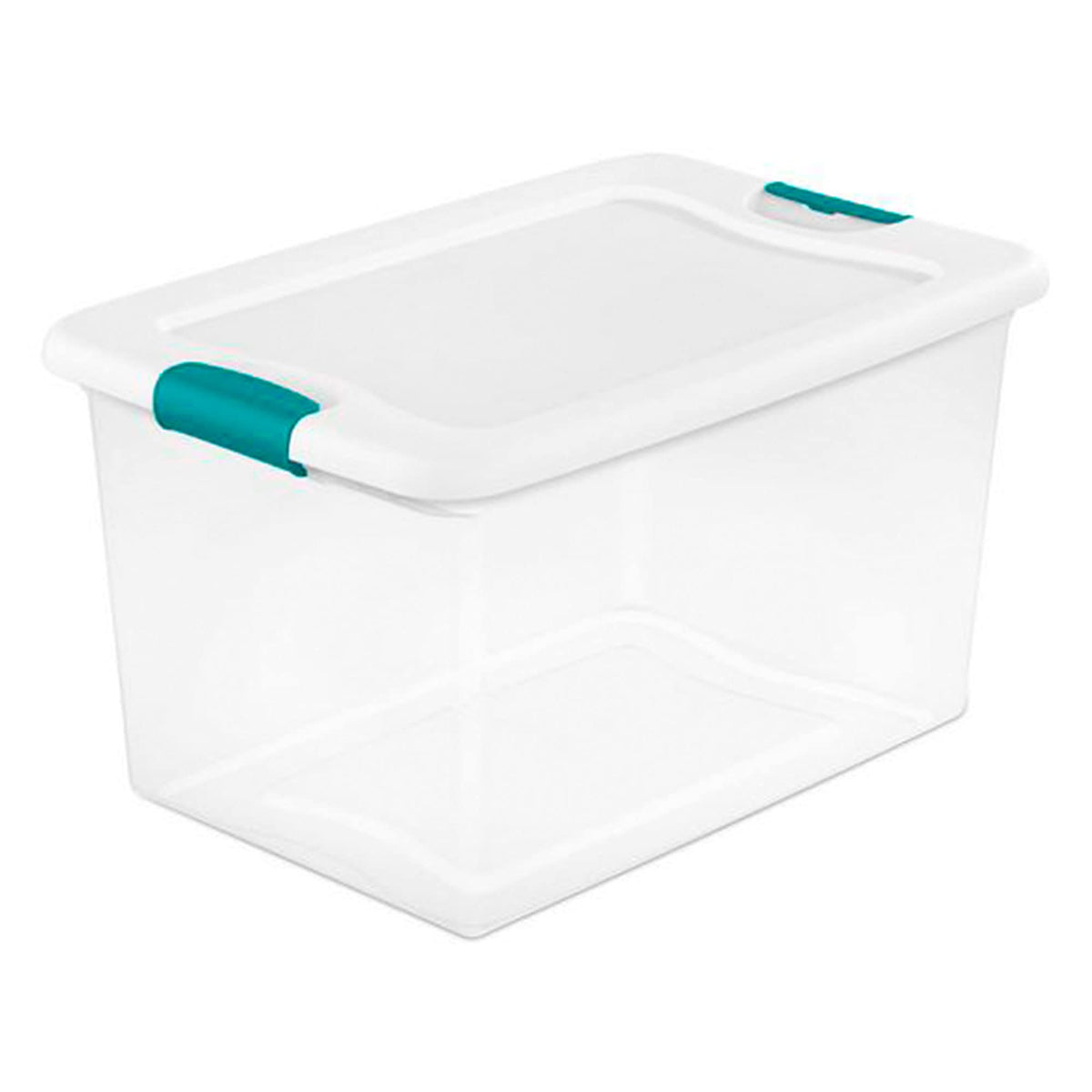 Sterilite 64 Quart Clear Plastic Stackable Storage Container Bin Box Tote with White Latching Lid Organizing Solution for Home &