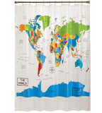 Skl Home The World Shower Curtain, Multi 70X72