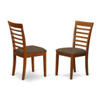 East West Furniture PSML7-SBR-C 7 Piece Modern Dining Set Consist of a Rectangle Wooden Table with Butterfly Leaf and 6 Linen Fabric Upholstered Chairs, 32x60 Inch