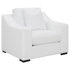 Coaster Home Furnishings Ashlyn Upholstered Sloped Arms Chair White
