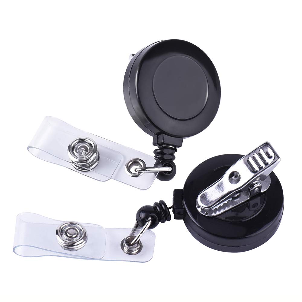 Kuuqa Retractable Badge Reel With Alligator Clip For Key Cards And Id Cards (10 Pack)