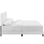 Modway Melanie Tufted Fabric Upholstered King Platform Bed In White