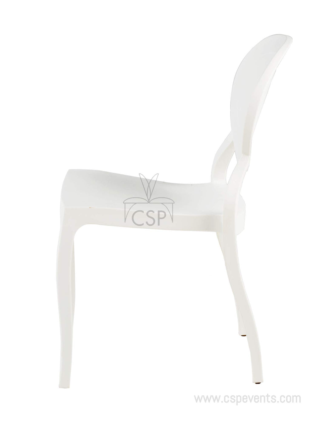 Commercial Seating Products Emma Armless White Chairs