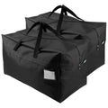 AMJ 2 Pack Extra Large Moving Bags with Zippers & Carrying Handles, Heavy-Duty Storage Tote for Space Saving Moving Storage, Bla