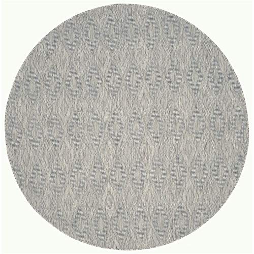 Safavieh Courtyard Collection 5'3' Round Grey Cy8522 Indoor/ Outdoor Patio Backyard Mudroom Area Rug