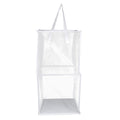 LOOM TREE Laundry Hamper Portable Collapsible Laundry Basket for Apartment Travel Dorm White 33cmx33cmx66cm