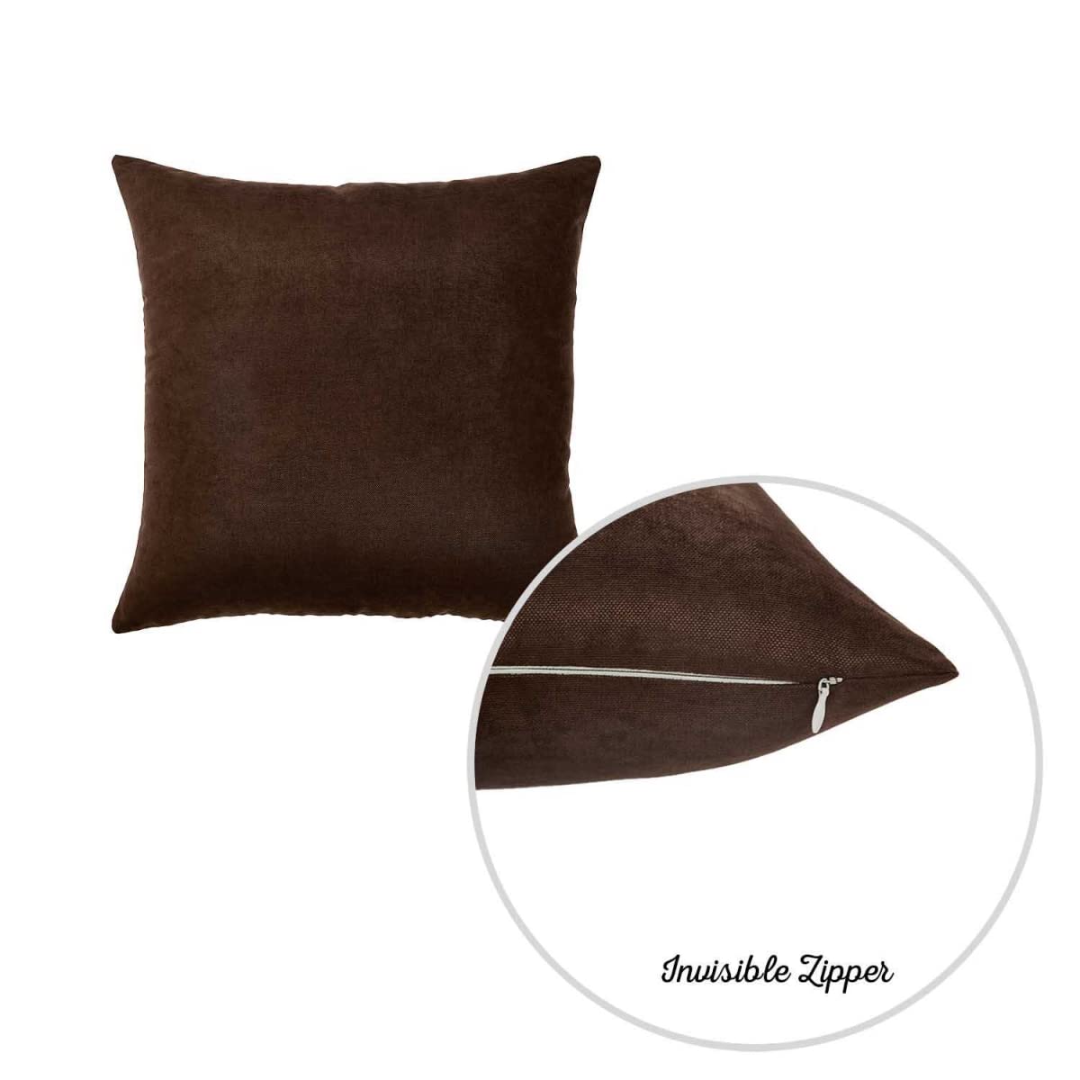 Pillows HomeRoots Polyester 20'x20' Brown Honey Decorative Throw Cover (2 pcs in Set)