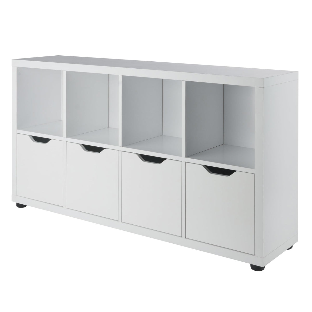 Winsome Julian 2x4 Storage Cabinet, for Living Room, Home Office, White