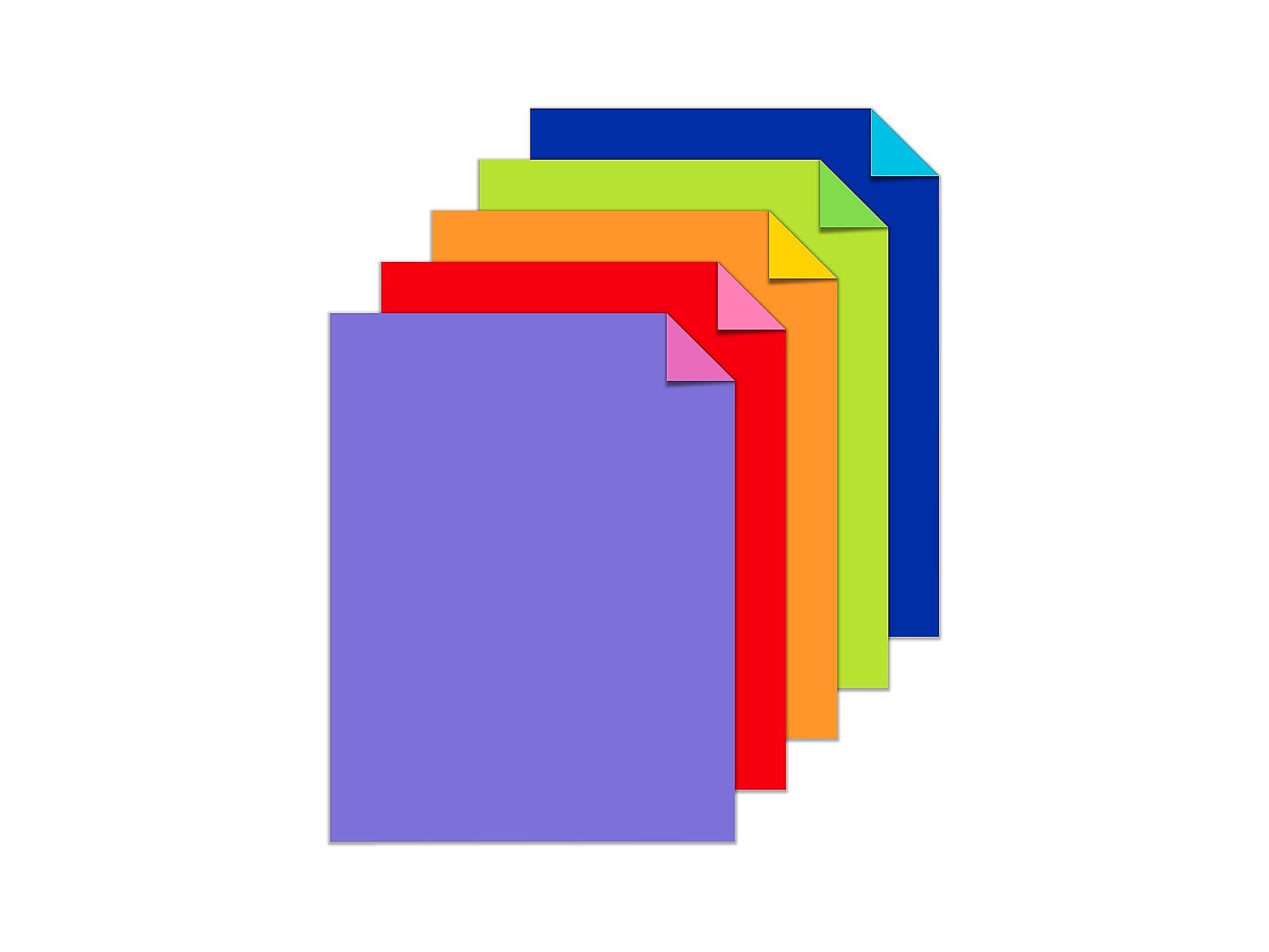 Astrobrights 581147 Astrobrights Double-Color Cardstock Paper 70 Lbs. 8.5-Inch X 11-Inch