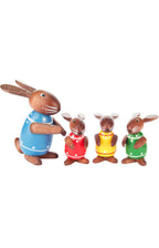 Alexander Taron 224-703 Dregeno Easter Figures-Rabbit Parent With Its Three Children, Brown