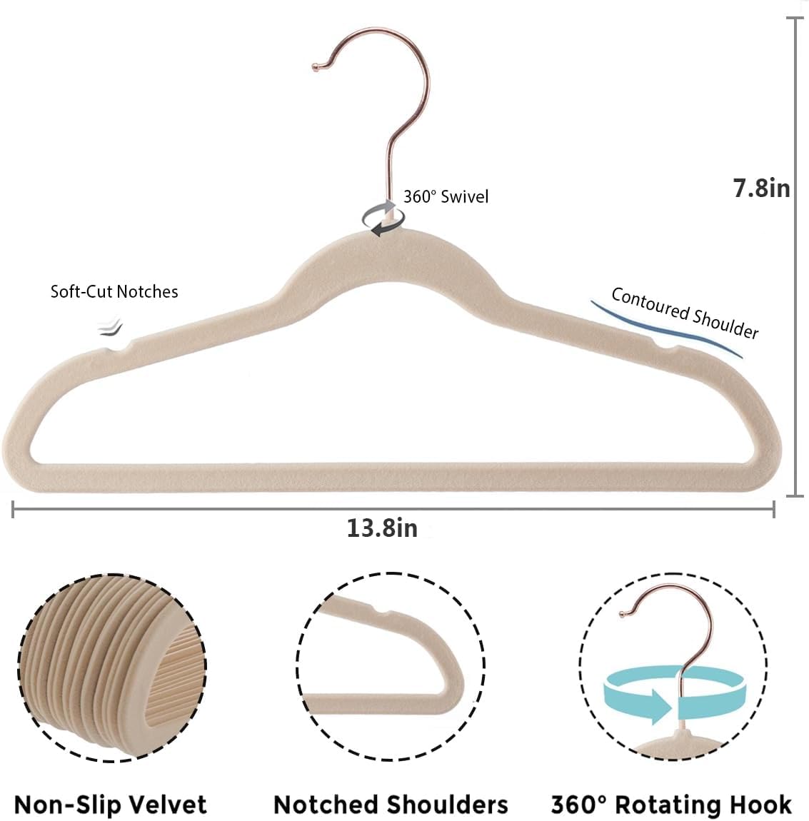 Tonswachic Baby Velvet Hangers 30 Pack - 11'' Inch Premium Non Slip Kids Felt Hangers For Clothes - Ultra Thin Baby Felt Hangers