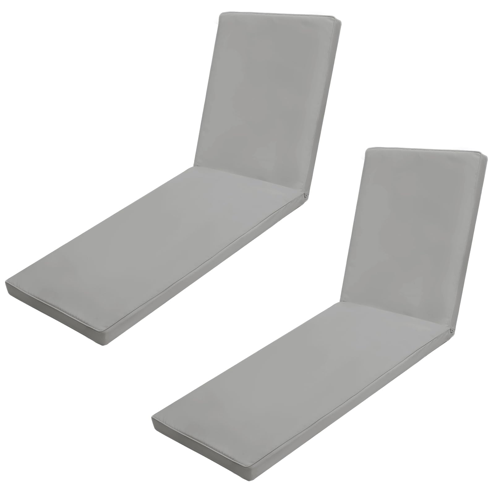 Iheqard Outdoor Chaise Lounge Cushions For Patio, 71'X22'X3' Lounge Chair Cushions Set Of 2, Waterproof Replacement Seat Pad