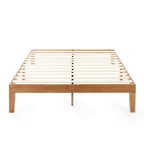 Mellow Queen Solid Wood Platform Bed Frame Natural Pine 12 Inch