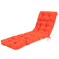 Chair, 72    X 22    X 4    Patio Chaise Lounge W/4 String Ties, Thickened Recliner Cushions, 1 Count (Pack Of 1), Orange